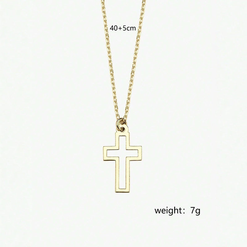 Women's Hollow Cross Pendant Necklace