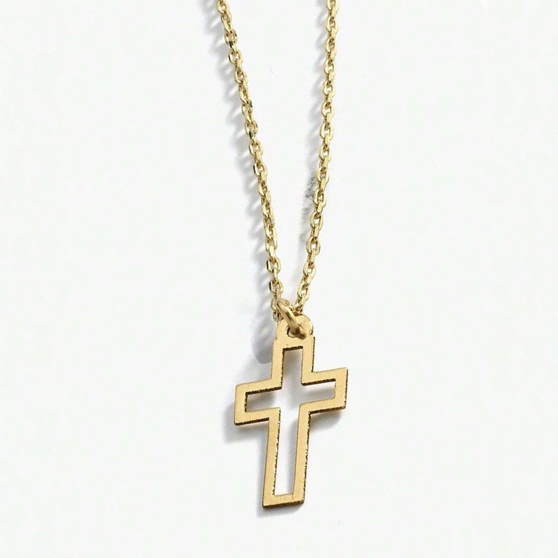 Women's Hollow Cross Pendant Necklace