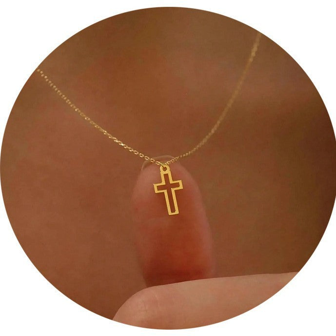 Women's Hollow Cross Pendant Necklace