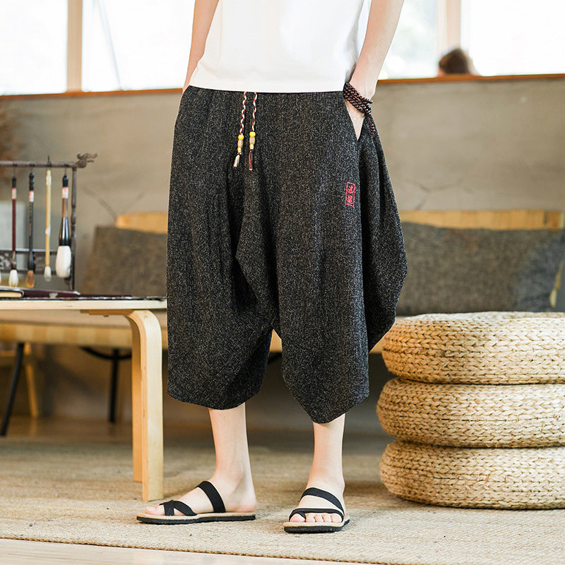 Fashion Men's Wide Leg Radish Lantern Shorts